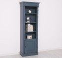 Narrow bookcase with 1 door, open shelf, Directoire Collection