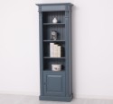 Narrow bookcase with 1 door, open shelf, Directoire Collection