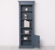 Narrow bookcase with 1 door, open shelf, Directoire Collection