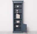 Narrow bookcase with 1 door, open shelf, Directoire Collection