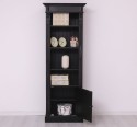 Narrow bookcase with 1 door, open shelf, Directoire Collection