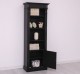 Narrow bookcase with 1 door, open shelf, Directoire Collection