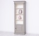 Narrow bookcase with 1 door, open shelf, Directoire Collection