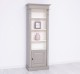 Narrow bookcase with 1 door, open shelf, Directoire Collection