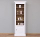 Narrow bookcase with 1 door, open shelf, Directoire Collection