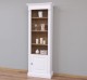 Narrow bookcase with 1 door, open shelf, Directoire Collection