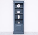 Narrow bookcase with 1 door, open shelf, Directoire Collection