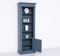 Narrow bookcase with 1 door, open shelf, Directoire Collection