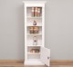 Narrow bookcase with 1 door, open shelf, Directoire Collection