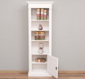 Narrow bookcase with 1 door, open shelf, Directoire Collection