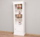 Narrow bookcase with 1 door, open shelf, Directoire Collection