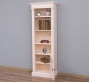 Narrow bookcase with 1 door, open shelf, Directoire Collection