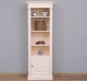 Narrow bookcase with 1 door, open shelf, Directoire Collection