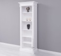 Narrow bookcase with 1 door, open shelf, Directoire Collection