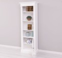 Narrow bookcase with 1 door, open shelf, Directoire Collection