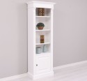 Narrow bookcase with 1 door, open shelf, Directoire Collection