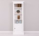 Narrow bookcase with 1 door, open shelf, Directoire Collection