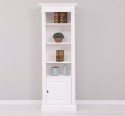 Narrow bookcase with 1 door, open shelf, Directoire Collection