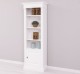 Narrow bookcase with 1 door, open shelf, Directoire Collection