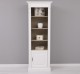 Narrow bookcase with 1 door, open shelf, Directoire Collection