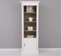 Narrow bookcase with 1 door, open shelf, Directoire Collection