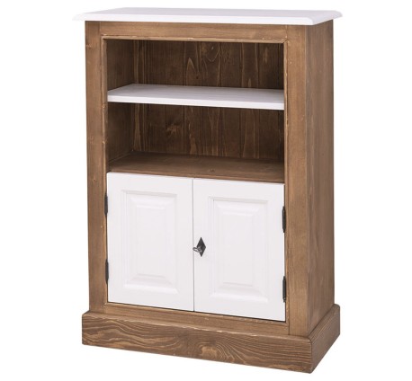 Small bookcase with 2 doors, 1 shelf