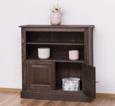 Medium bookcase with 2 doors, 1 shelf