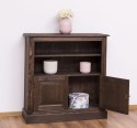 Medium bookcase with 2 doors, 1 shelf