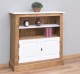 Medium bookcase with 2 doors, 1 shelf