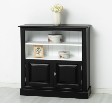 Medium bookcase with 2 doors, 1 shelf