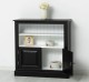 Medium bookcase with 2 doors, 1 shelf