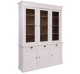 3-door sideboard, 3 BAS drawers + 3 SUP glass doors, Directoire Collection