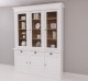 3-door sideboard, 3 BAS drawers + 3 SUP glass doors, Directoire Collection