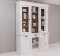 3-door sideboard, 3 BAS drawers + 3 SUP glass doors, Directoire Collection