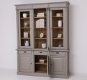 3-door sideboard, 3 BAS drawers + 3 SUP glass doors, Directoire Collection