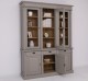 3-door sideboard, 3 BAS drawers + 3 SUP glass doors, Directoire Collection