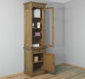 Bookcase with 1 door, 1 BAS drawer + 1 SUP glass door