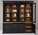 Bookcase with 2 doors, 6 drawers BAS + 4 glass doors