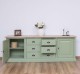 Buffet with 2 doors, 6 drawers, oak top, BAS, Directoire Collection