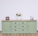 Buffet with 2 doors, 6 drawers, oak top, BAS, Directoire Collection