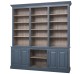 Large bookcase with 4 doors, 1 shelf BAS + triple shelf SUP