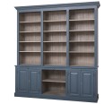 Large bookcase with 4 doors, 1 shelf BAS + triple shelf SUP