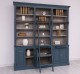 Large bookcase with 4 doors, 1 shelf BAS + triple shelf SUP