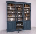 Large bookcase with 4 doors, 1 shelf BAS + triple shelf SUP