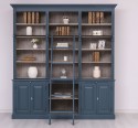 Large bookcase with 4 doors, 1 shelf BAS + triple shelf SUP