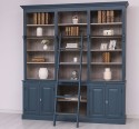 Large bookcase with 4 doors, 1 shelf BAS + triple shelf SUP