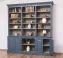 Large bookcase with 4 doors, 1 shelf BAS + triple shelf SUP