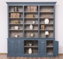 Large bookcase with 4 doors, 1 shelf BAS + triple shelf SUP