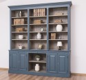 Large bookcase with 4 doors, 1 shelf BAS + triple shelf SUP