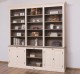 Large bookcase with 4 doors, 1 shelf BAS + triple shelf SUP